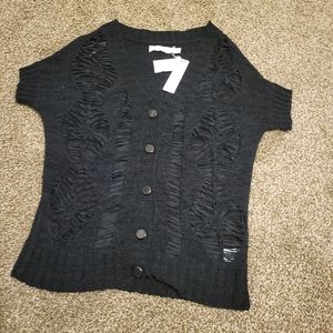 Costa Blanca Womens 4 Button Tape Yarn Cardigan size Small